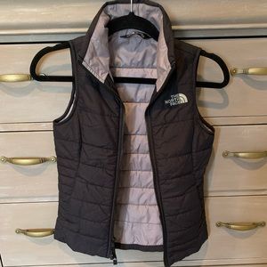 North Face Girls Black Vest Sz 7/8